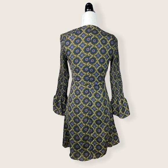 NWT Spencer + Shaw Olive Green/Royal Blue Dress XS - Picture 8 of 16
